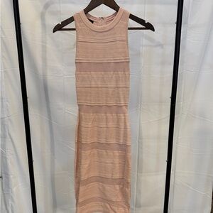bebe Sleeveless Knit Midi Dress in Dusty Rose